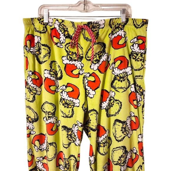 Dr. Seuss Women's The Grinch Who Stole Christmas Velour Sleep Pants - Picture 5 of 11